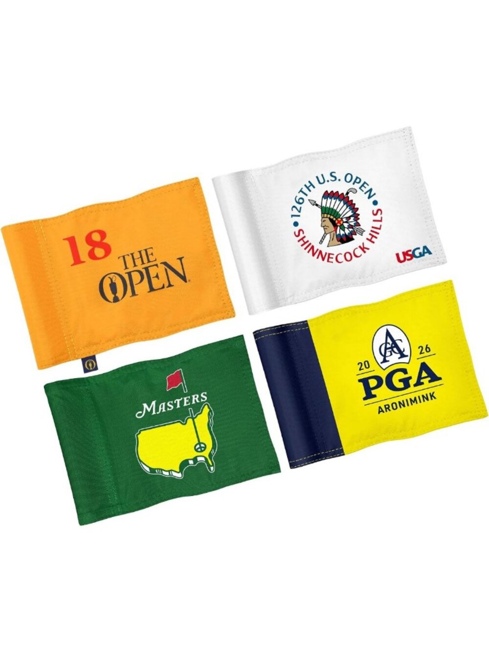 Mini Golf Tournament Flags Set - 6x8 Inch, 4 Pack for Fun Outdoor Games